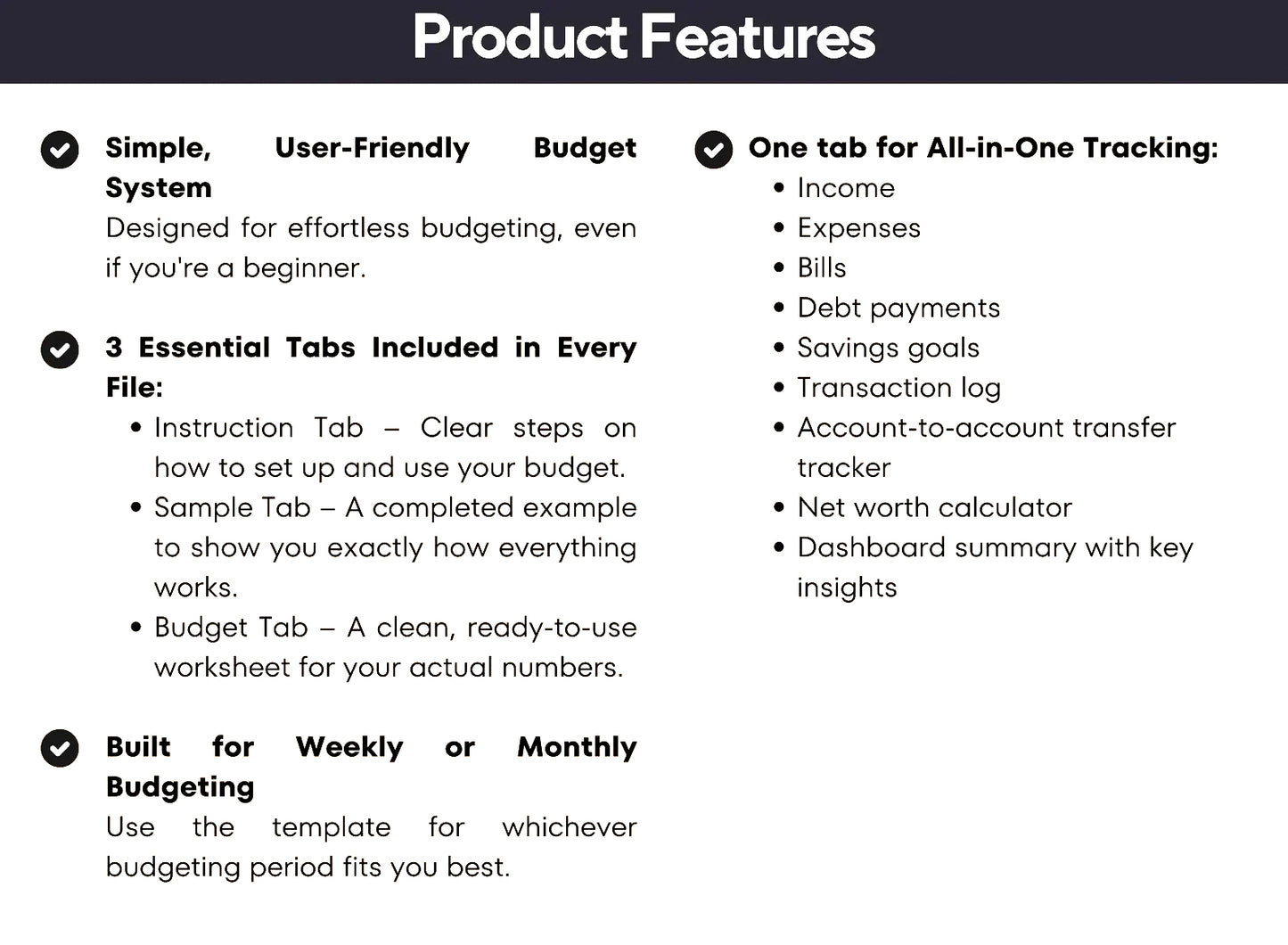 Budgeting Template for Google Sheets