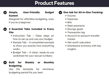 Budgeting Template for Google Sheets